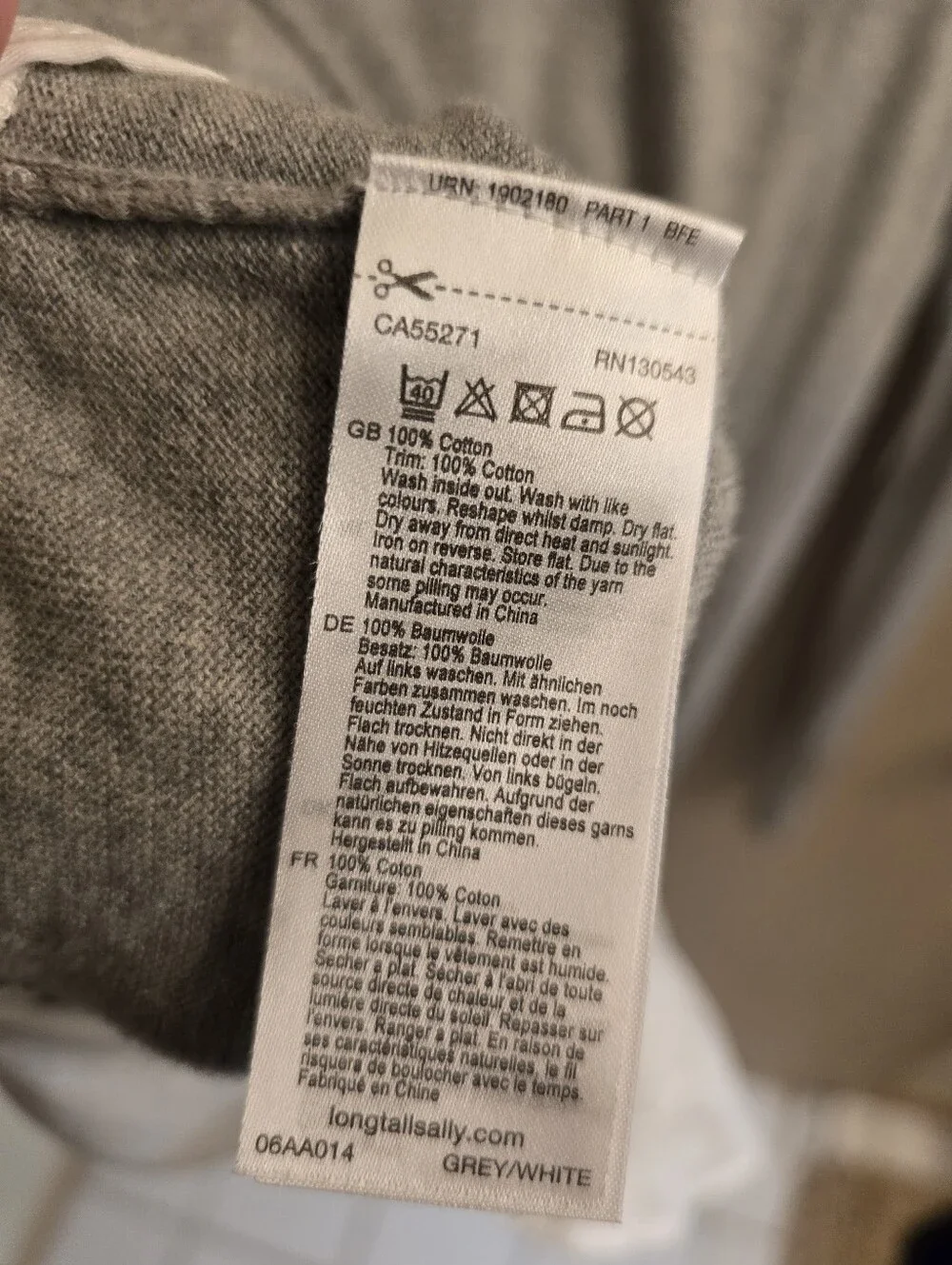 long tall sally Gray Crewneck 